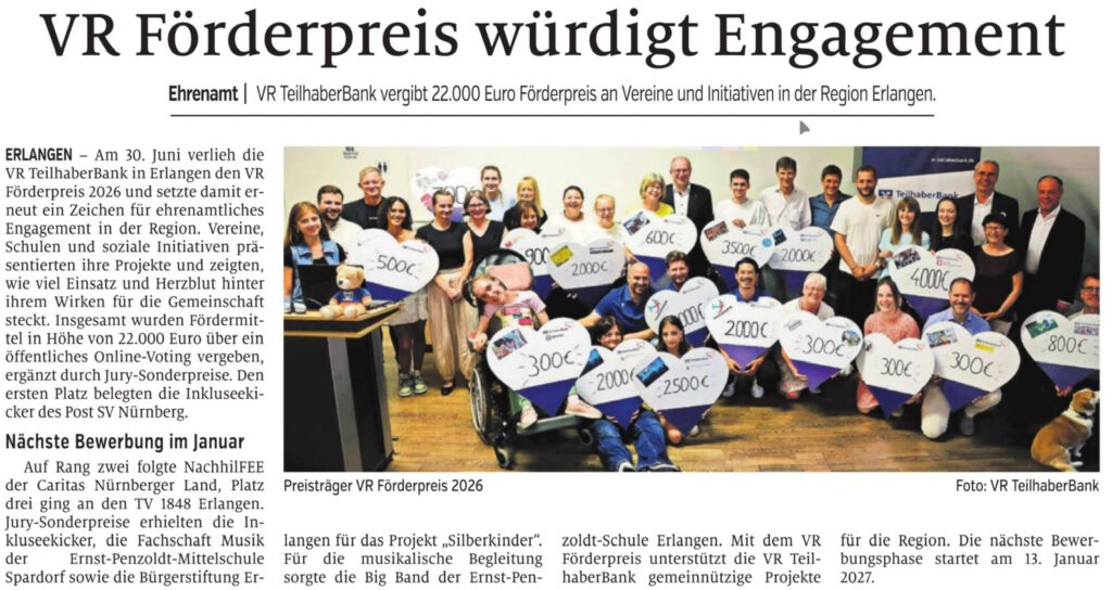 VR Förderpreis Ernst Penzoldt Schule